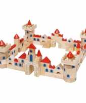 Houten bouwblokken kasteel kinderen 1 jaar